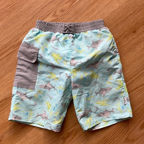 i play. Swim I Play By Green Sprouts Toddler Shark Swim Trunks With